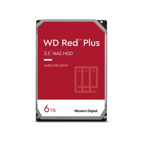 WD Red Plus WD60EFPX - 6TB 3.5" NAS HDD, SATA III 6Gb/s, 5400 RPM, 256MB Cache