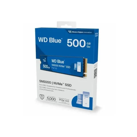 Western Digital Blue SN5000 500GB M.2 2280 NVMe SSD - PCIe 4.0 x4, 5000 MB/s - WDS500G4B0E