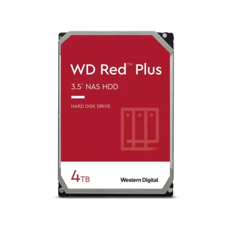 Western Digital WD Red Plus - WD40EFPX - 4TB 3.5" NAS HDD, SATA III 6Gb/s, 256MB Cache, 5400 RPM