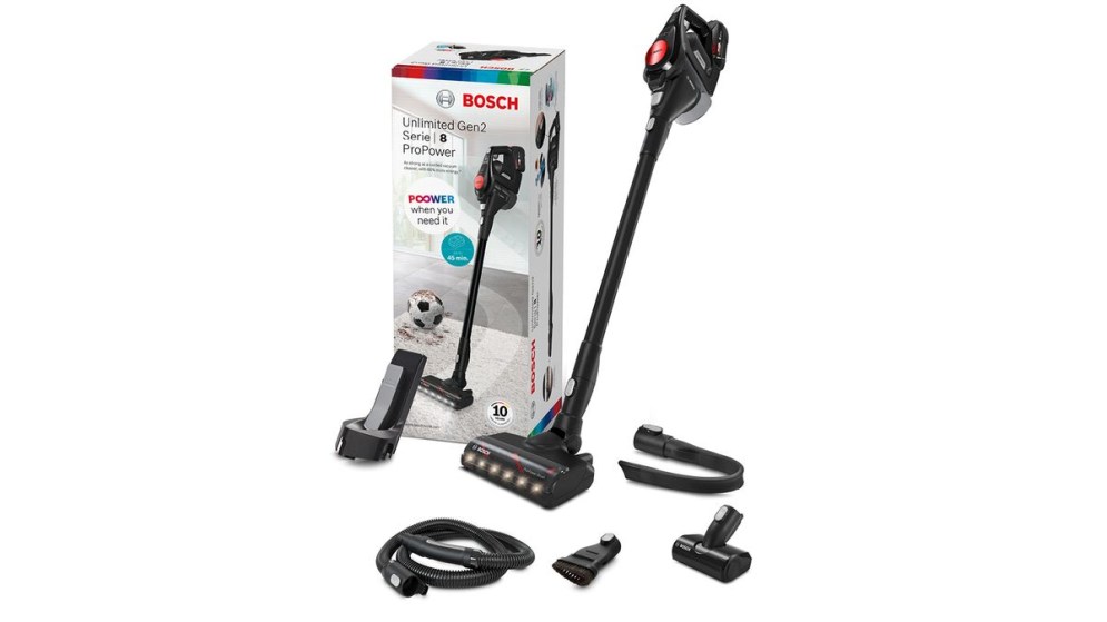 BOSCH BCS82POW15 Series 8 Unlimited Gen2 ProPower Rechargeable Vacuum Cleaner Black