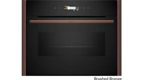 Neff C29MR21Y0 Compact Built In Oven with Microwave N70 Series Brushed Bronze