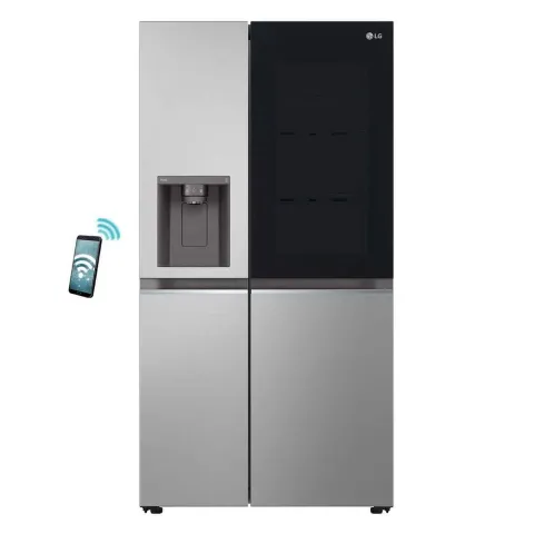 LG GSGV80PYLL Free Standing Side by Side Fridge Freezer, 90cm