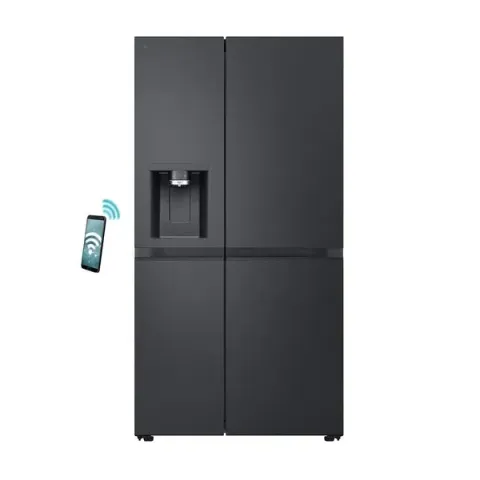 LG Side by Side Refrigerator Matte Black GSLE91EVAC