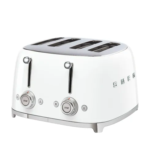 SMEG 4slot Toaster 50’s Style TSF03WHEU White