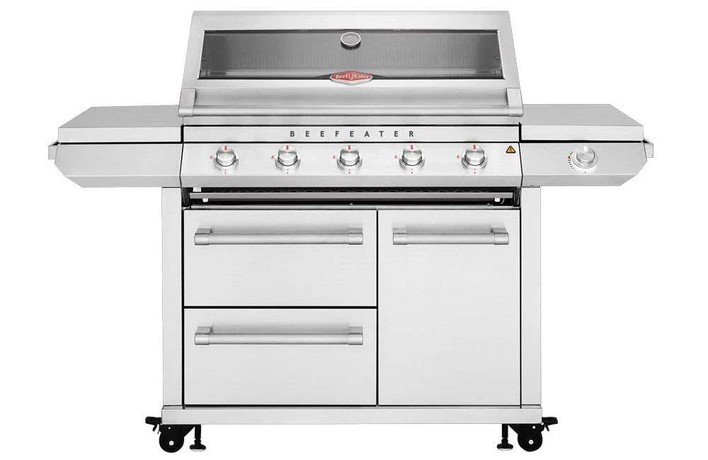 BeefEater 7000 Series Classic 5 Burner BBQ & Side Burner Trolley BMG7652SAEU