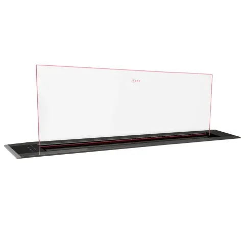 Neff I98WMM1Y7 Clear Glass DownDraft Hood Metallic Silver ,90cm