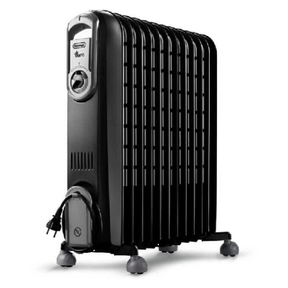 DELONGHI V551225 Oil Radiator, Black