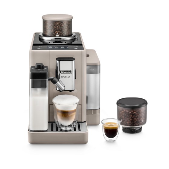 DeLonghi Rivelia Fully Automatic Coffee Machine - Sand Beige EXAM440.55.BG