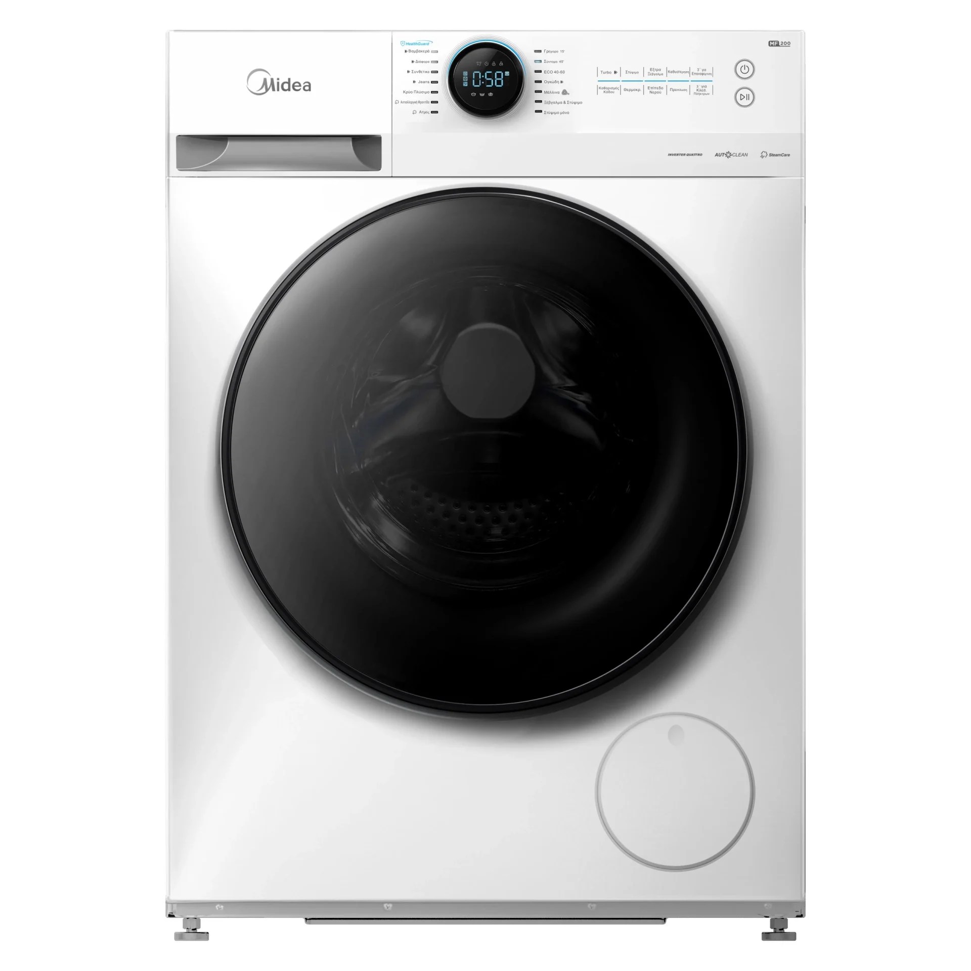 Midea MF200W90B/W Washing Machine (9 Kg) Steam