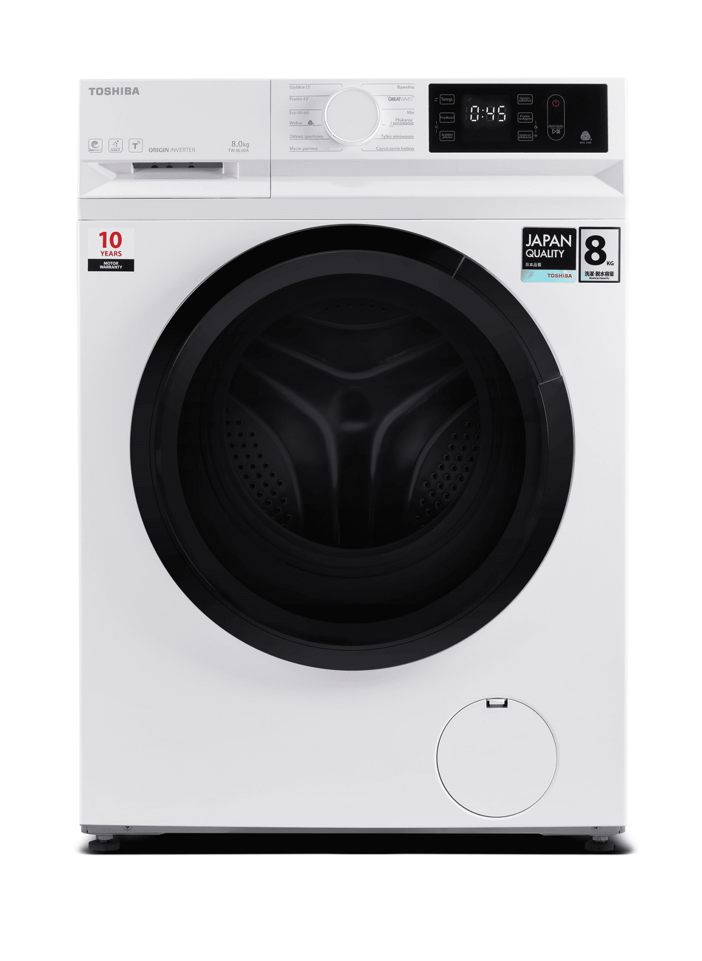 Toshiba TW-BL100A4CY (White) Washing Machine (9KG) Wi-Fi & Steam
