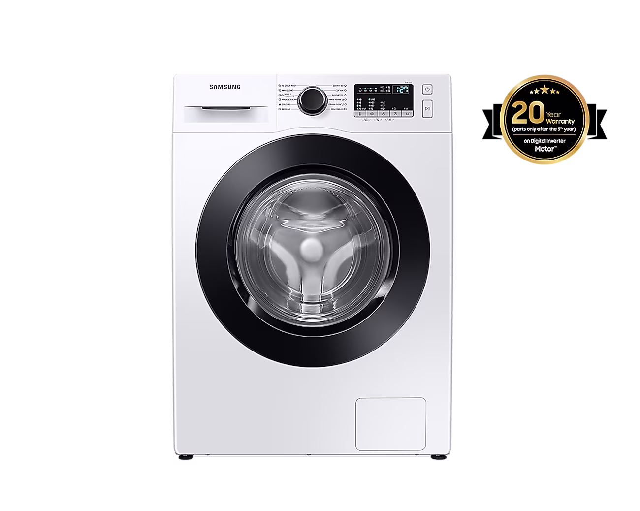 SAMSUNG WW90T4020CE/LE Washing Machine,Hygiene Steam 9Kg, D ,1200 RMP,WHITE, 2 years warranty, 20 YEAR WARRANTY IN COMPRESSO,  OFFER