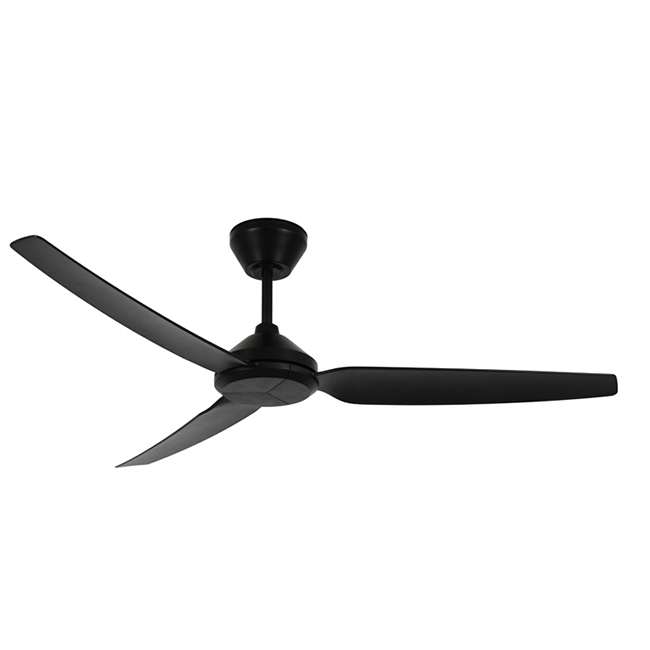 LUCCI AIR 8021616349 Polis Ceiling Fan with Remote Control, Black