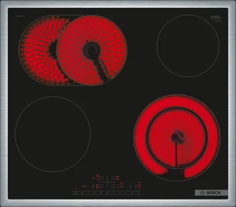 BOSCH Series 6, Electric hobs, 60 cm, built-in with frame PKN645FP2E