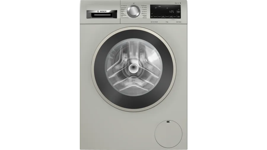 WGG244ZXGR Bosch Washing Machine 9kg Spinning Speed 1400rpm, SILVER/INOX, SERIES 6 ,5 YEARS GUARANTEE