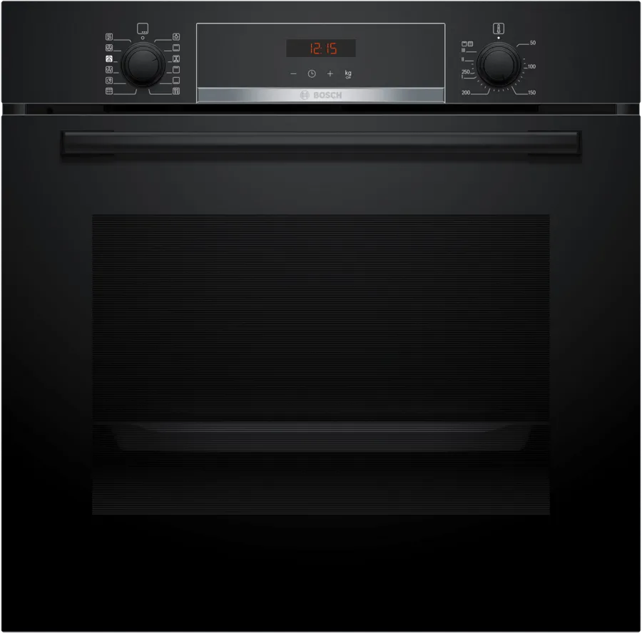 BOSCH HQA574BB3 Series 4 Built-in oven with added steam function and pyrolisis 60 x 60 cm Black
