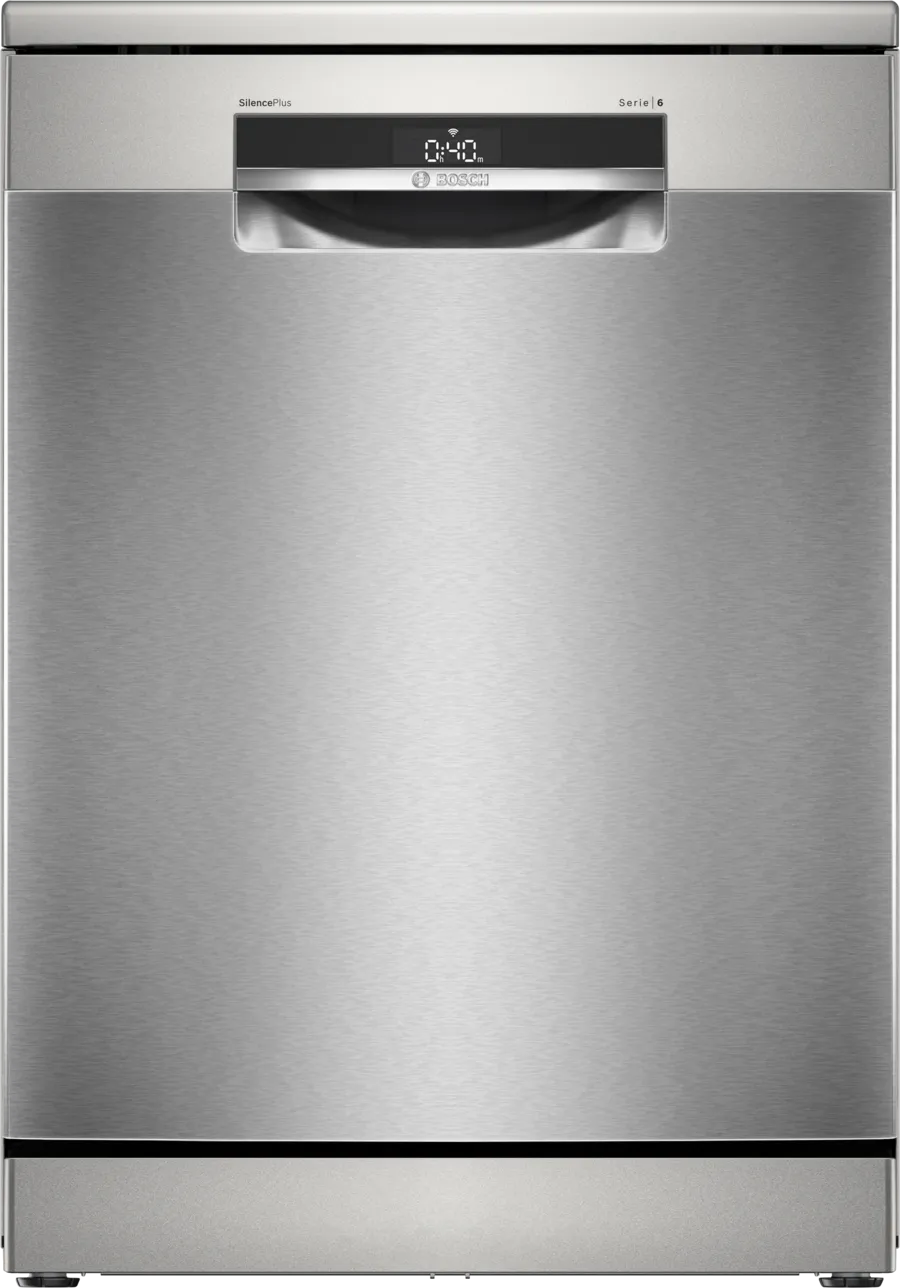 Bosch SMS6ECI15E Series 6 Freestanding Dishwasher, 60 cm, Brushed Steel Anti-Fingerprint, with 5-Year Guarantee