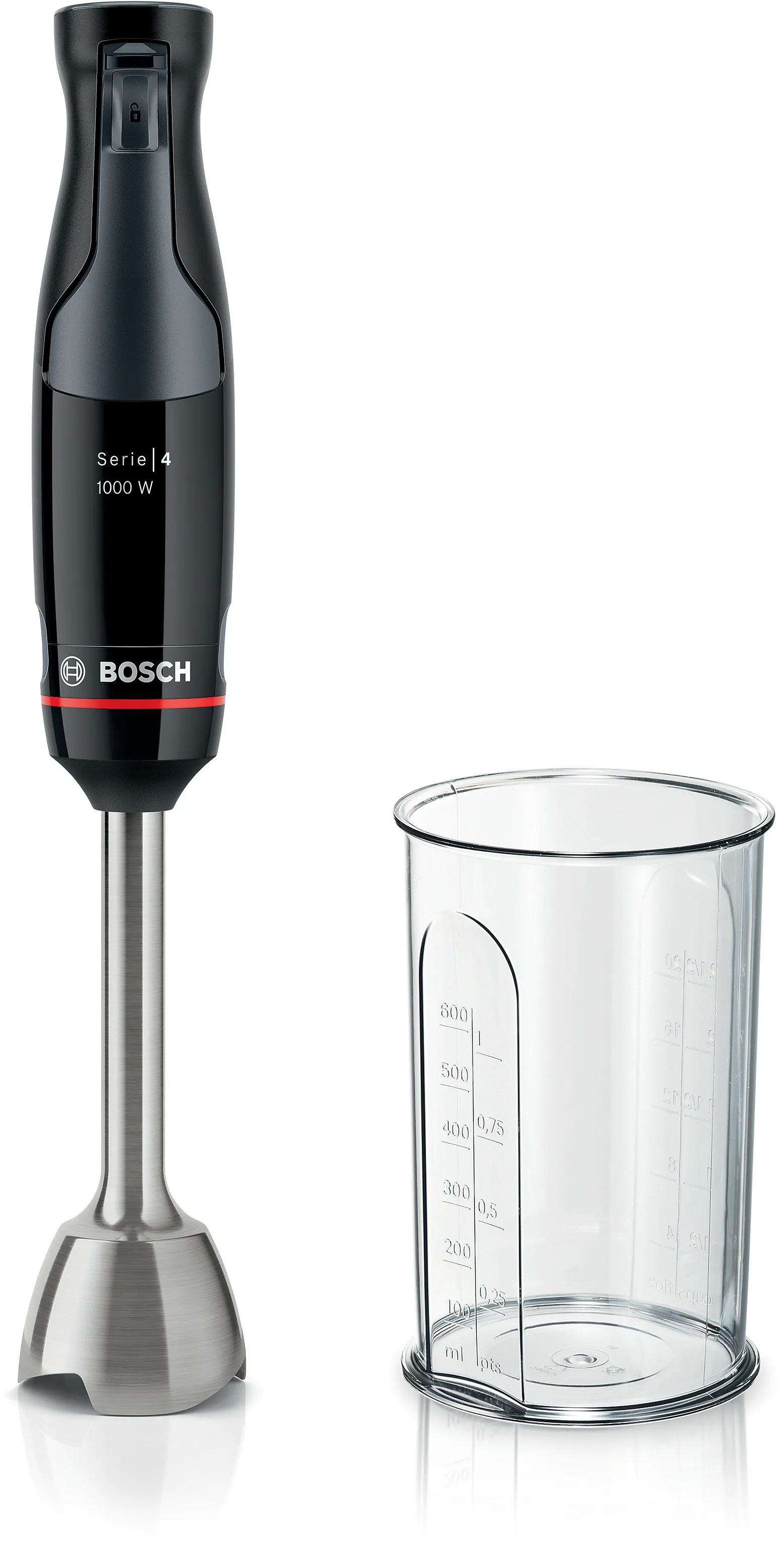 Series 4 Stick blender ErgoMaster 1000 W Black BOSCH MSM4B610