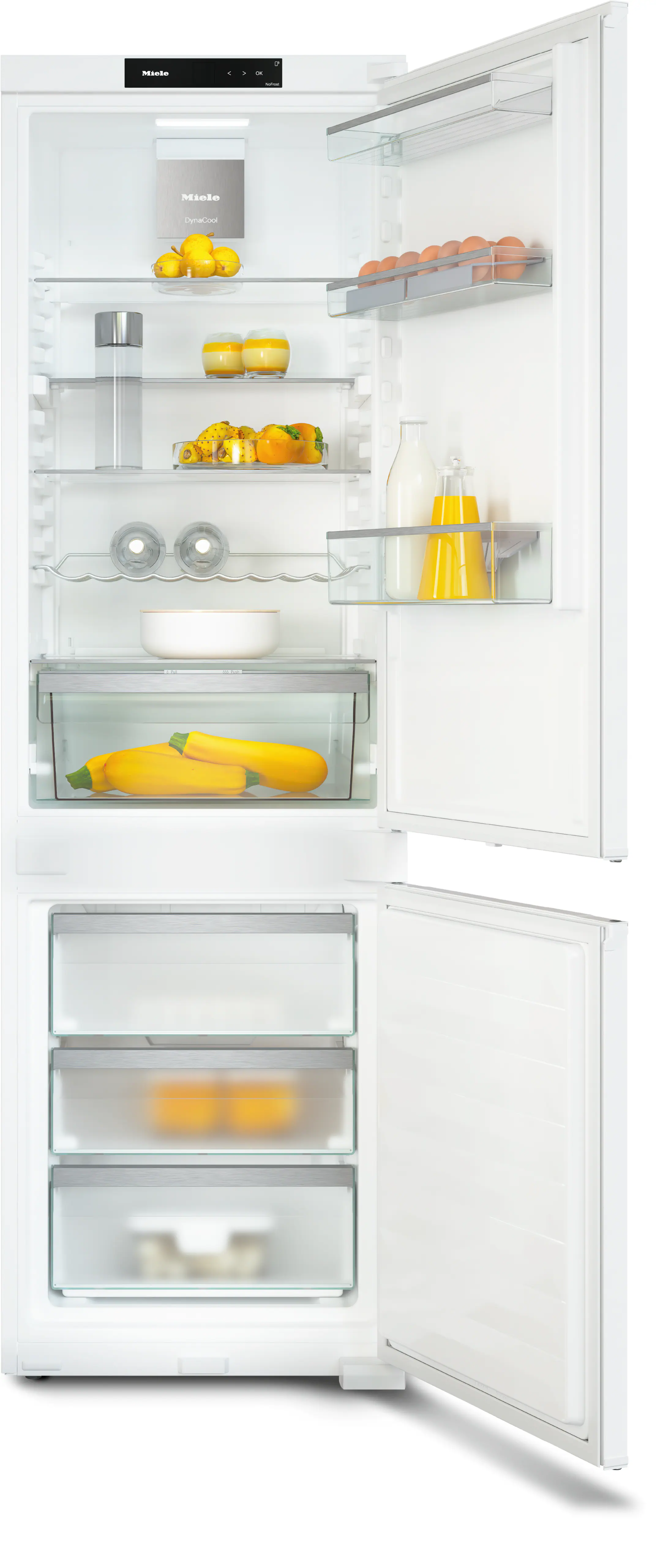 MIELE Εντοιχιζόμενος ψυγειοκαταψύκτης KF 7731 D DynaCool και DuplexCool για εύκολη αποθήκευση τροφίμων.