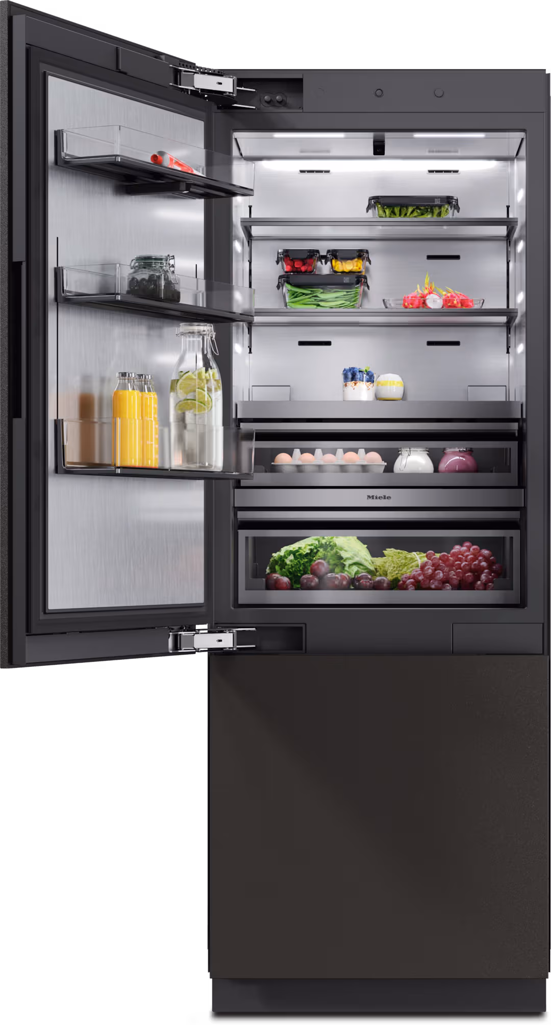 MIELE MasterCool DIAMOND KFMC 3834 L Fridge-Freezer (H × W × D): 212.3 cm × 75.6 cm × 60.8 cm