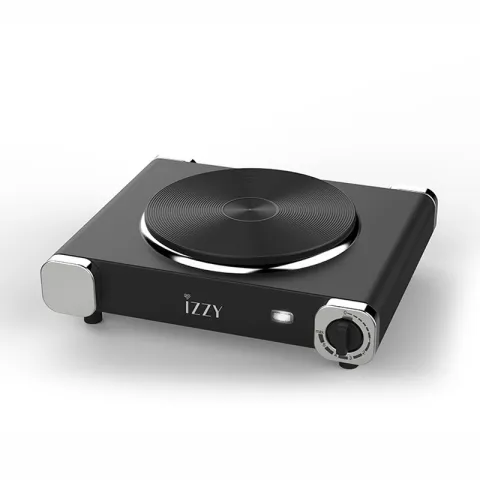 Izzy IZ-1202 Επιτραπέζια Εστία Εμαγιέ Μονή Μαύρη