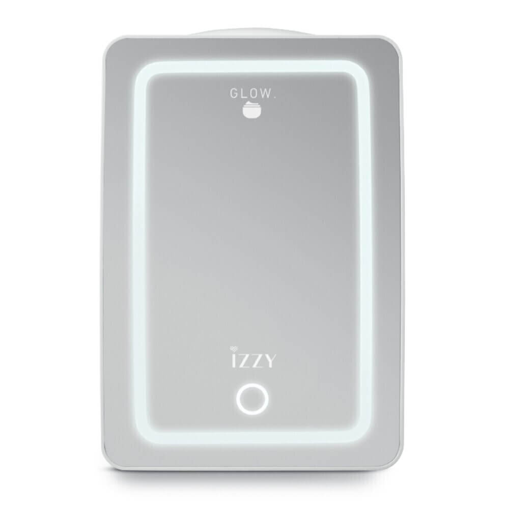 IZZY Mini Portable Fridge 6L with Cooling & Heating and LED Mirror (IZ-7218, White)