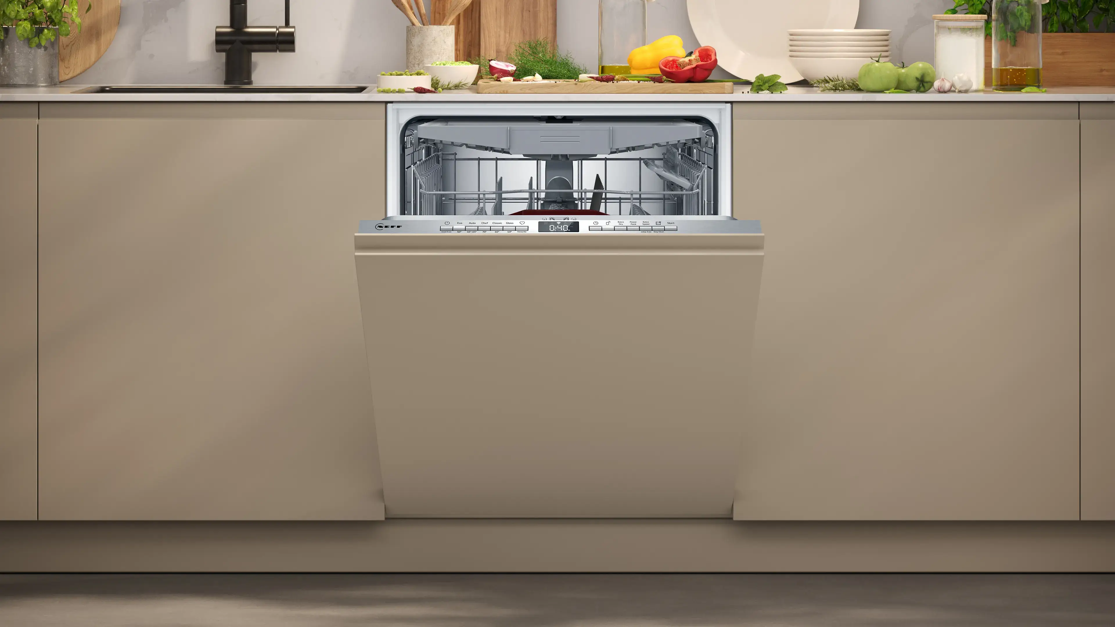 NEFF N 50 Fully Built-In Dishwasher 60 cm Vario Hinge S175HCX03E, 5 Year General Guarantee