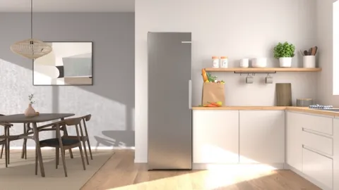 BOSCH KSN36VIDG Series 4, free-standing fridge, No Frost, H186.2 x W59.5 x D66.3 cm, 402L, Brushed steel with anti-fingerprint (5 Years Guarantee & 15 Years Motor Guarantee)