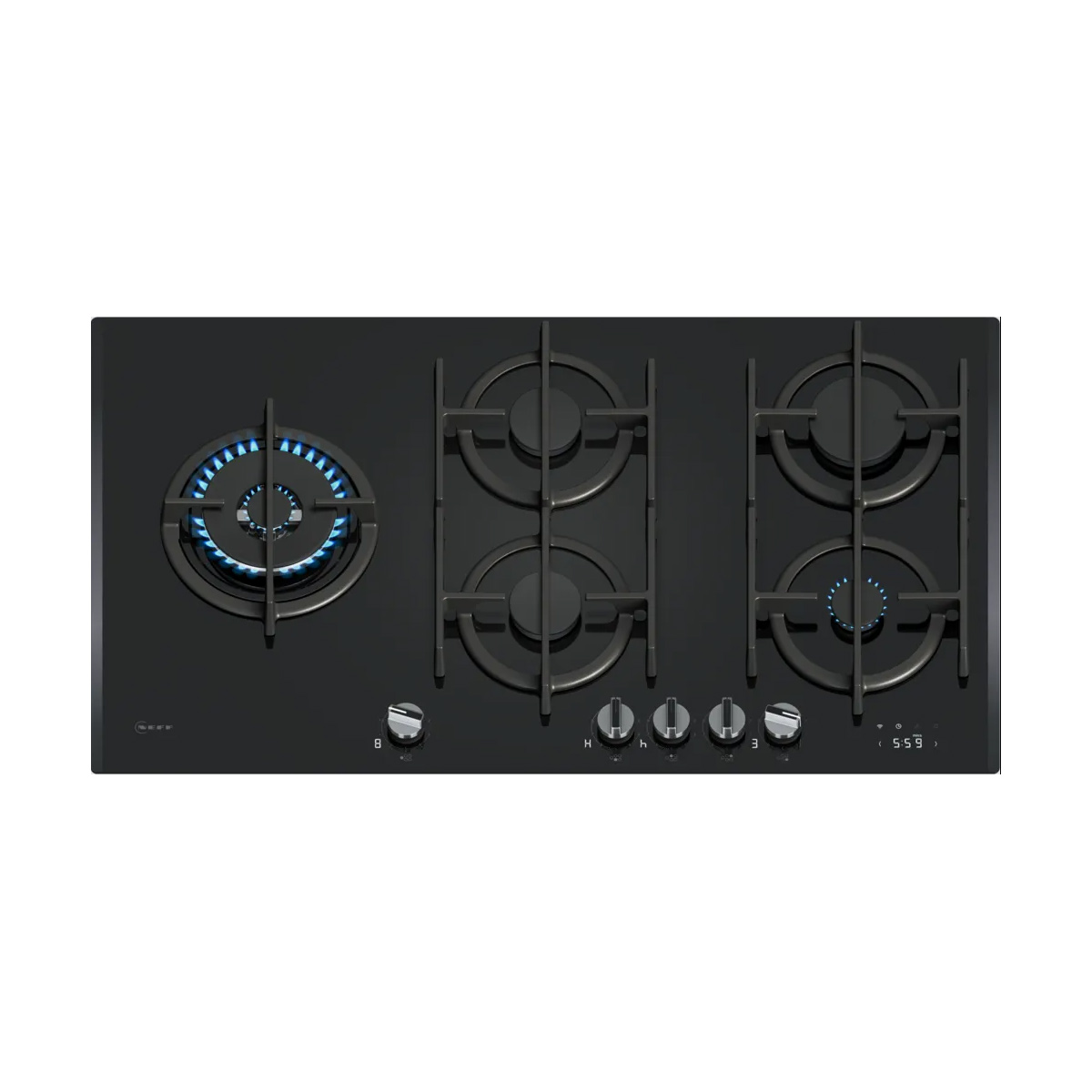 NEFF T29RHS4S0 Glass Gas Hob 90 cm, Black