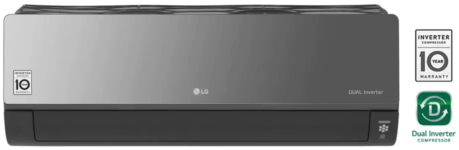 Wall Split AC Air Conditioner LG Artcool Mirror Allergy Care AC09BK.NSJ + AC09BK.UA3,A++/A++