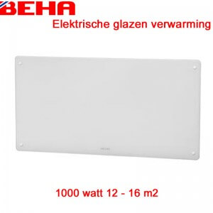 BEHA GLASS FRONTED CONVECTOR HEATER PGV10 1000W, WI/FI