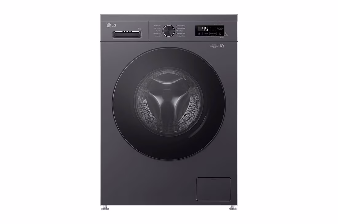 LG F4X1009NMB Πλυντήριο Ρούχων 9kg, 6 motion, Steam™, Grey, 1400rpm