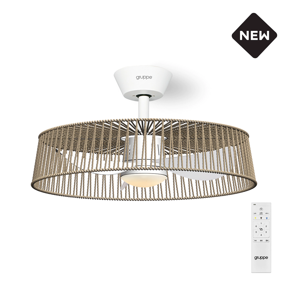 GRUPPE Ceiling fan with light Α20-13373DC