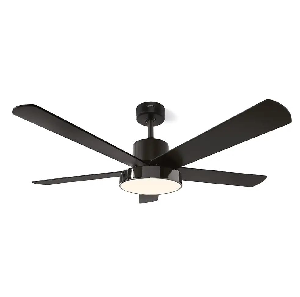 Ceiling fan Gruppe with light 48-12115DC 48-1016 Black