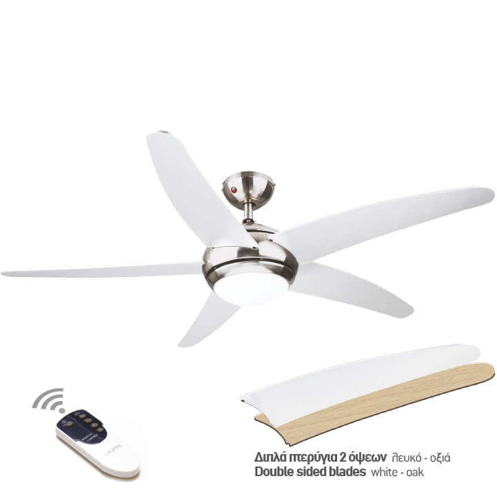 CEILING FAN GRUPPE R52001-XY-1L (White/Beech)
