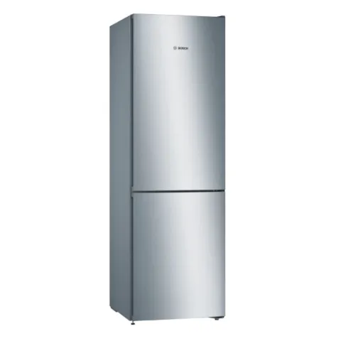 BOSCH KGN36VLED No Frost 326 Lt Metal Look Ψυγειοκαταψύκτης, 5 Years Guarantee & 15 Years Motor Guarantee,Ύψος 186cm, Πλάτος 60cm, Μήκος 66cm