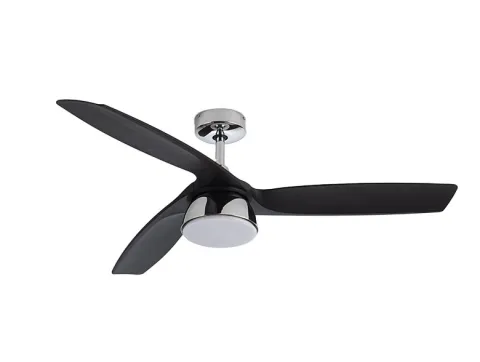 BEACON LUCCI AIR 80513072 Bronx Ceiling Fan with Remote Control, Black/Chrome