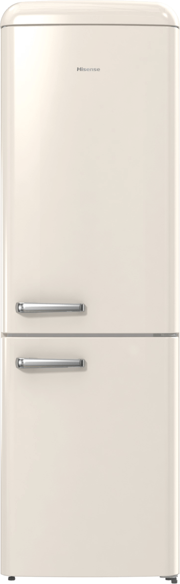 HISENSE Freestanding fridge/freezer, RB390N4RYD, Beige, 300 L, 194 x 60 x 66.1 cm