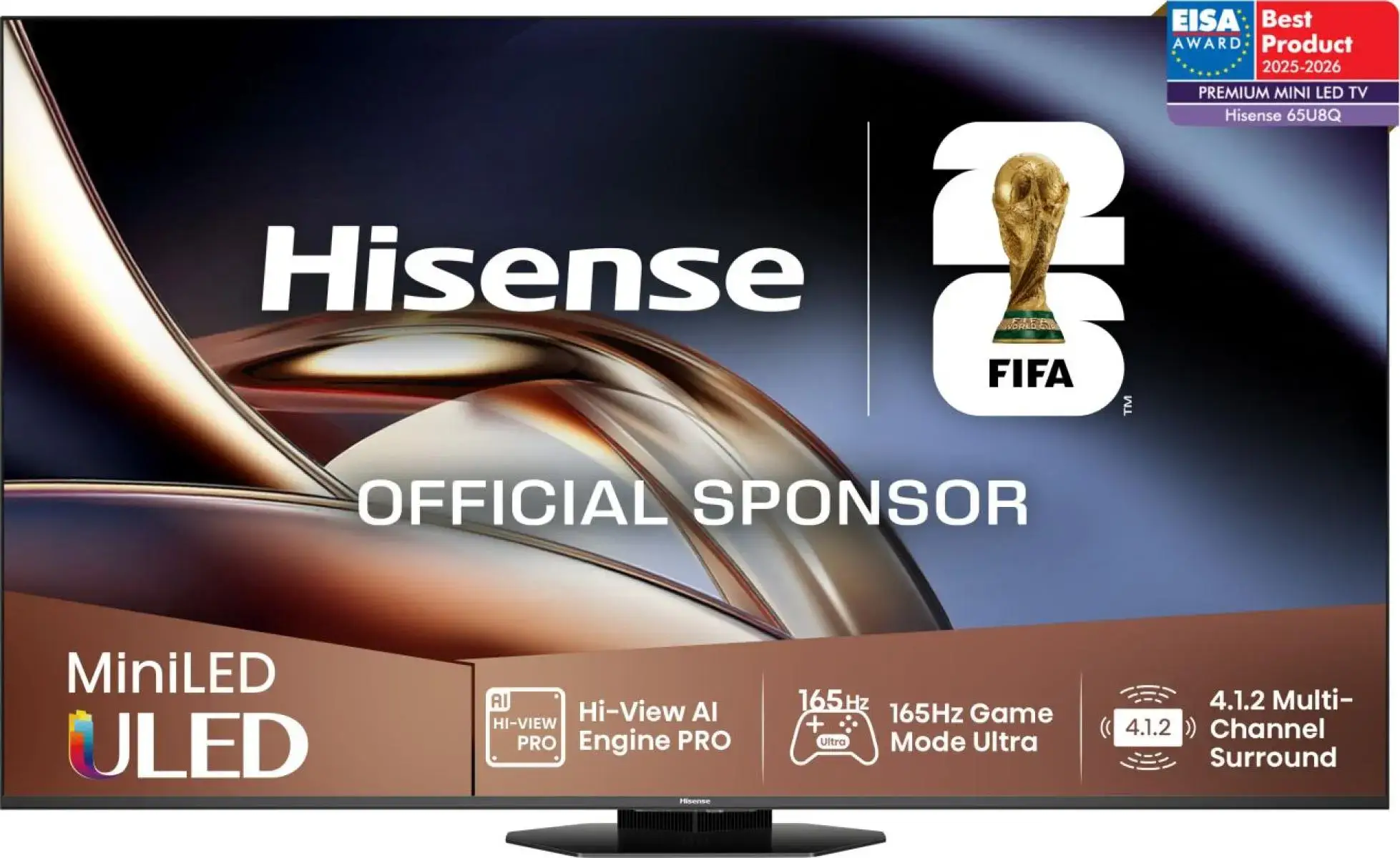 Hisense 65U8Q 65 ''| ULED MiniLED Smart TV 4K 165 Hz