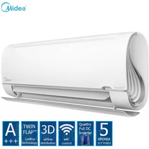 A/C Midea BreezeleSS+ Series 12.000Btu , 5 Years Guarantee,A+++/A+++