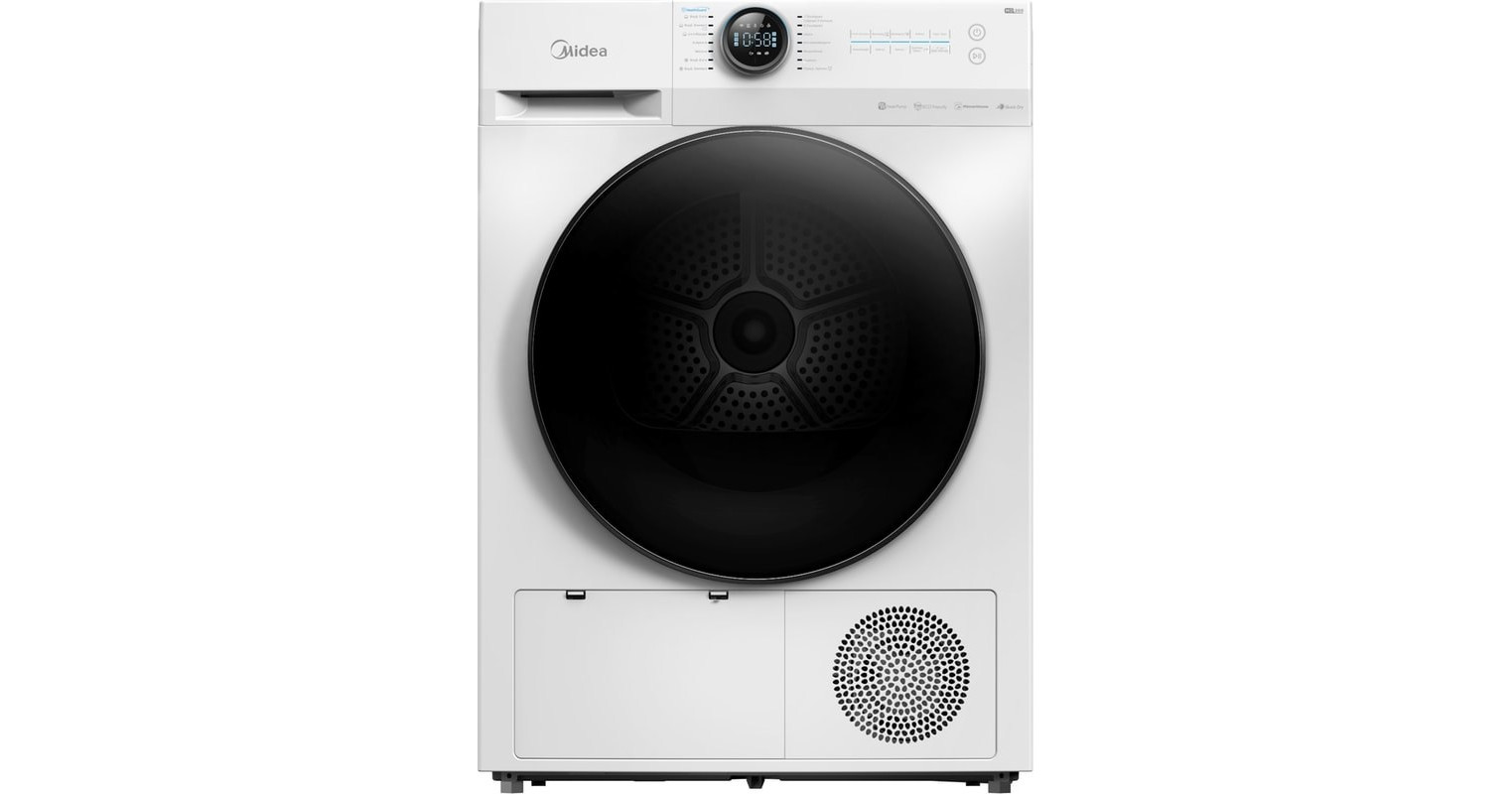 Dryer MIDEA MD200H90W/W-GR 9 kg A++ with heat pump & WiFi -white 5 YEARS QUARANTEE