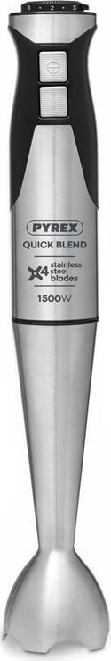 Pyrex SB-630 Quick Blend Hand Blender with Stainless Steel Shaft, 1500W, Silver