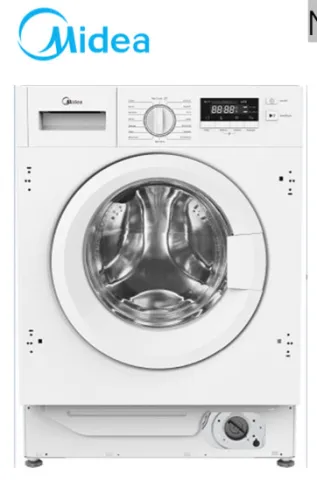 MIDEA FULL BUILT-IN WASHING MACHINE MFG06W80B/W , 5 Years Guarantee, 8KG, 1400rpm