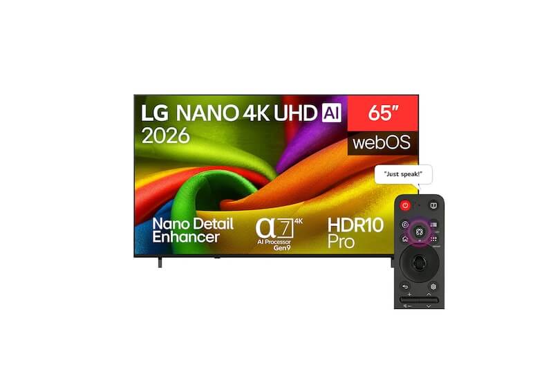 LG 65NU850B6LA 65" LG NANO 4K AI NU85 Smart TV 2026