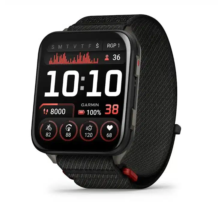 Garmin Venu X1 Black with Slate Titanium Caseback and Black ComfortFit Nylon Band