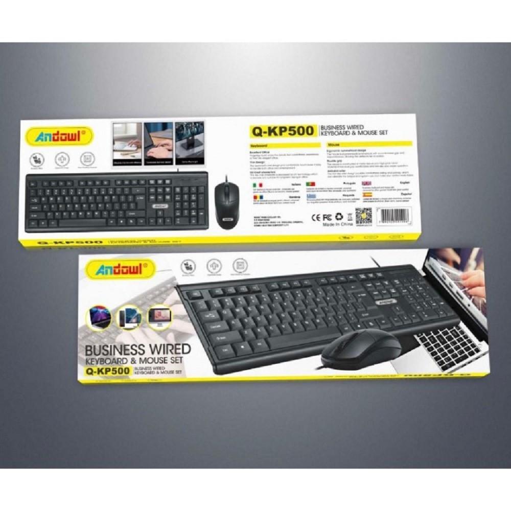 Andowl Q-KP500 Σετ Πληκτρολόγιο & Ποντίκι Αγγλικό US