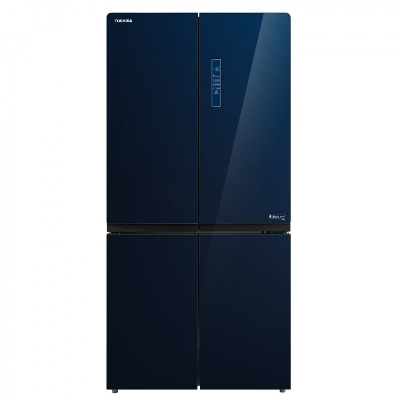 Toshiba RF840WE 4-Door SideBySide Refrigerator/ Ψυγείο Blue/Black