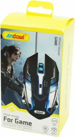 Andowl Q-T41 RGB Gaming Ποντίκι Μαύρο