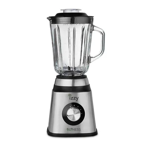 Izzy IZ-1601 Μπλέντερ για Smoothies με Γυάλινη Κανάτα 1.5lt 1000W Inox