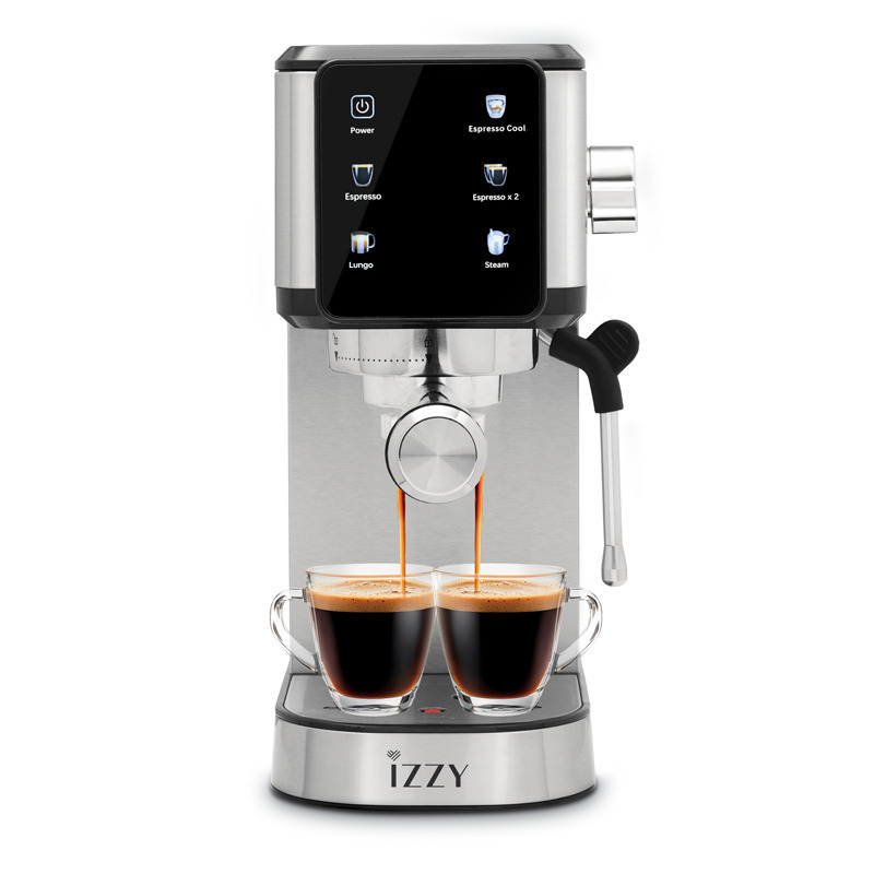 Izzy Μηχανή Espresso 1450W Πίεσης 20bar Ασημί IZ-6024