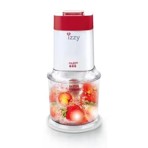 IZZY Κοπτήριο Multi 600 Red με Δοχείο 600ml
